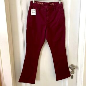 J. Crew Sammie Chino Maroon Trouser Pants NWT 25